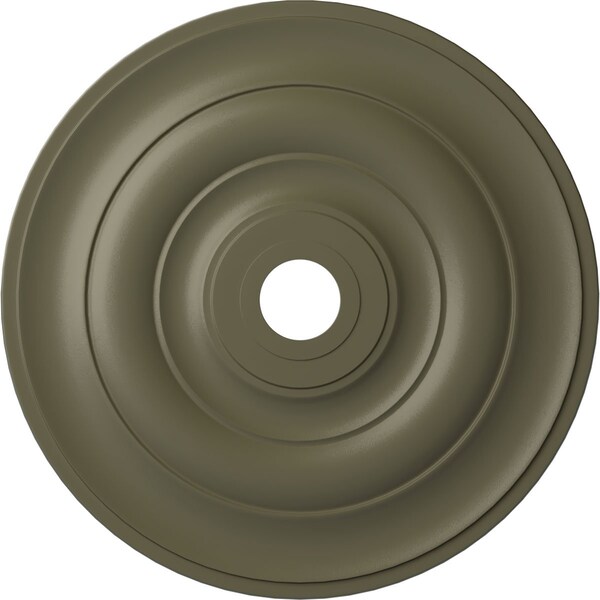 Ekena Millwork Jefferson Ceiling Medallion (Fits Canopies up to 5"), 26 1/2"OD x 3 5/8"ID x 1 1/2"P, Spartan Stone CM26JESSF - main
